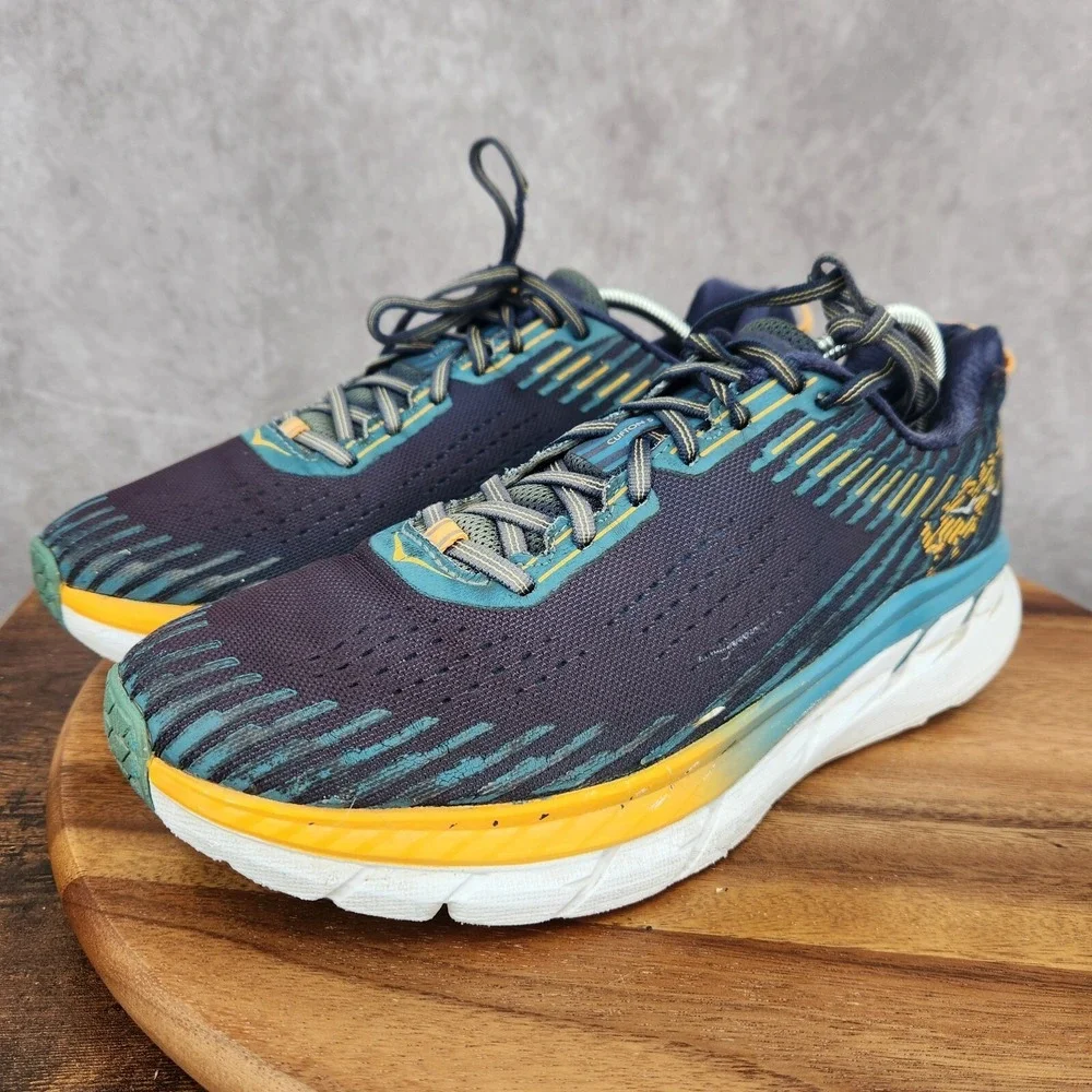 Hoka One One Clifton‎ 5 Running Shoes Mens 11.5 Blue Sneakers 1093755 BISB